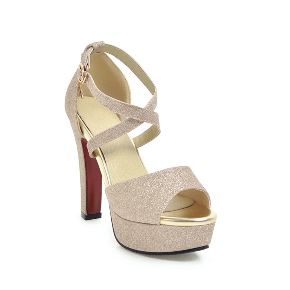 Women Shoes Waterproof - Sandálias Femininas de Salto Alto Plataforma