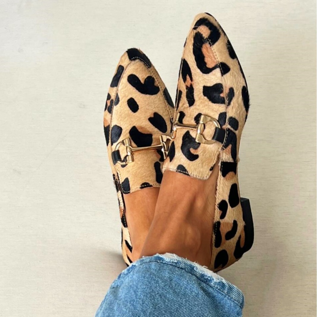 Leopard Print Heels - Sapatos Femininos Tamanho Grande 40-43 com