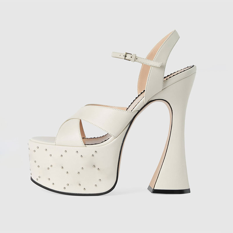 Women Shoes Waterproof - Sandália de salto alto elegante com