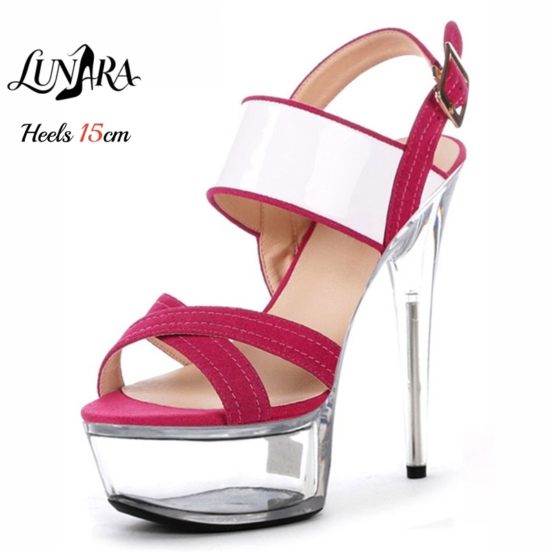 Clear Strap Heel - Sandálias Stiletto Transparentes de 15cm/6 Polegadas