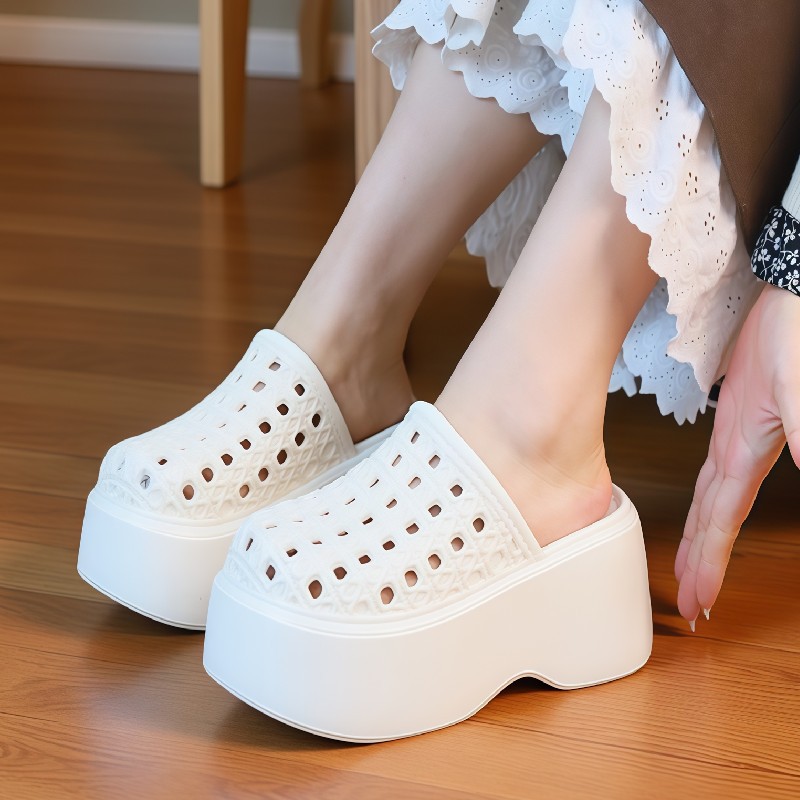 Women Shoes Mules - Chinelo Plataforma Feminino com Sola Grossa