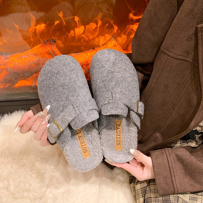 Women Shoes Mules - 2025 chinelos mule de inverno feminino