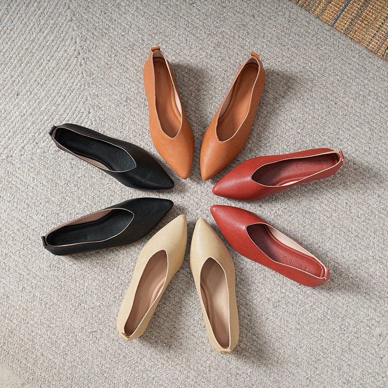 Women'S Shoes For Work - Sapatos de Trabalho de Couro Macio