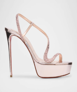 Sandálias de Salto Alto Plataf - Metallic Heel Sandal avaliação e preço
