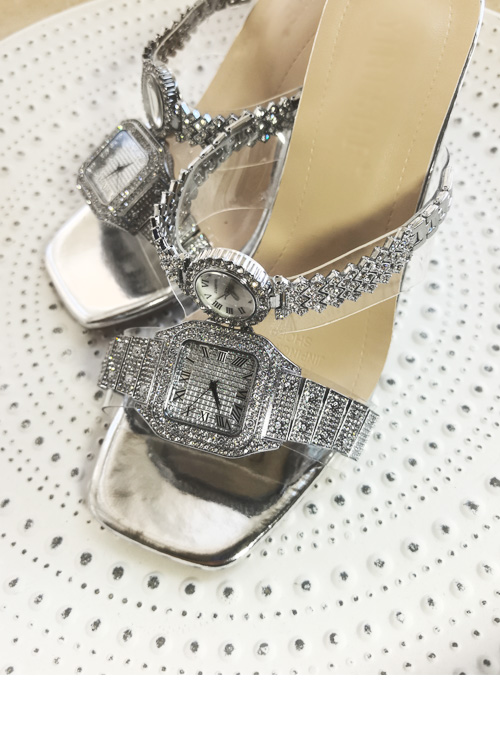 Design original relógio de cri - Clear Strap Heel avaliação e preço