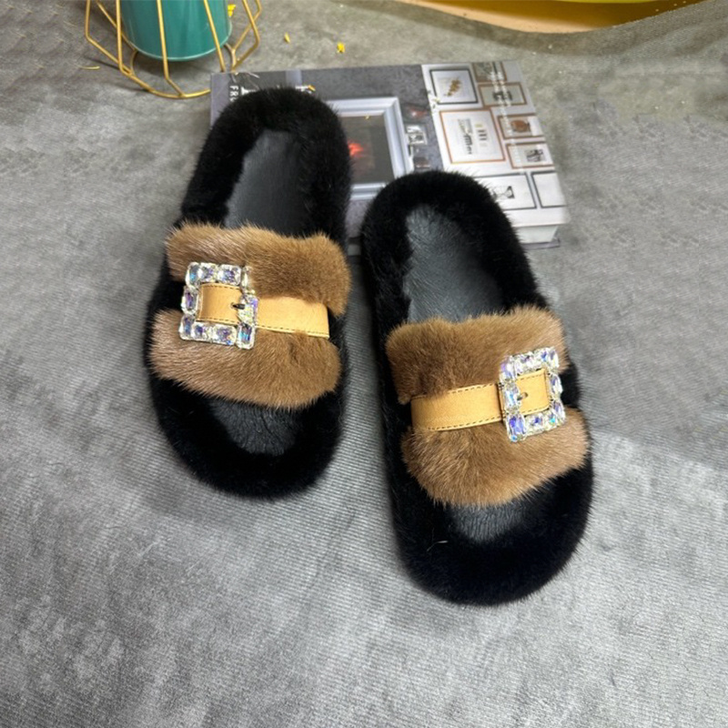 Chinelos de Pele de Vison Femi - Women Shoes Mules avaliação e preço