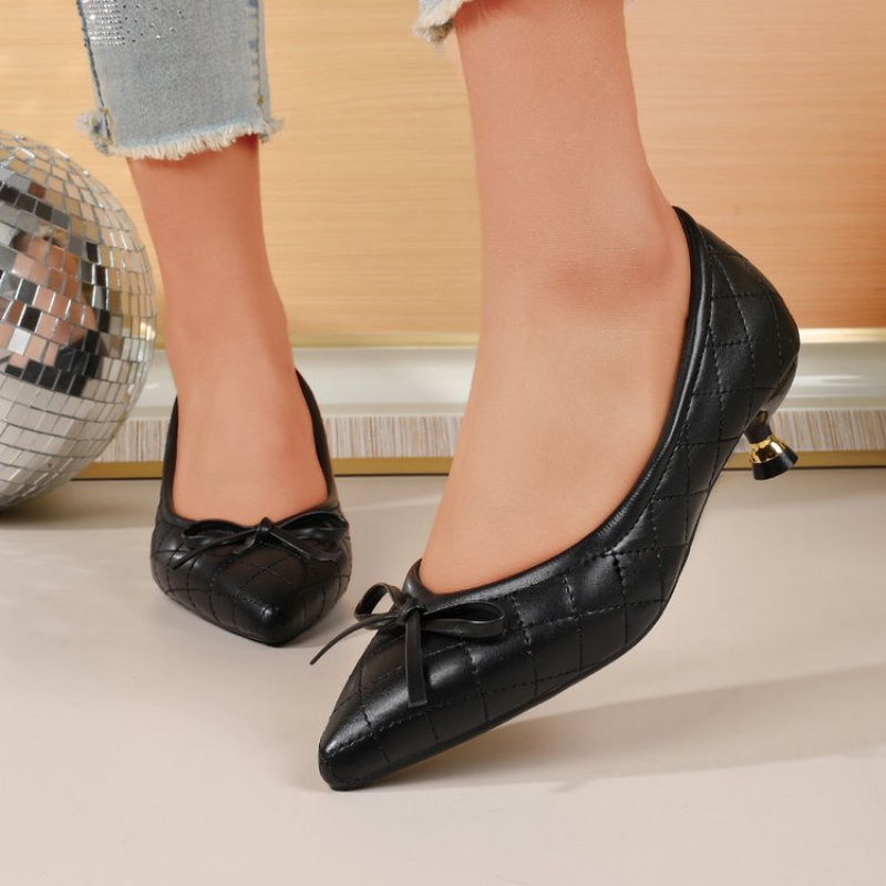 Scarpin Vintage Bico Fino Laço - Women'S Shoes For Work avaliação e preço