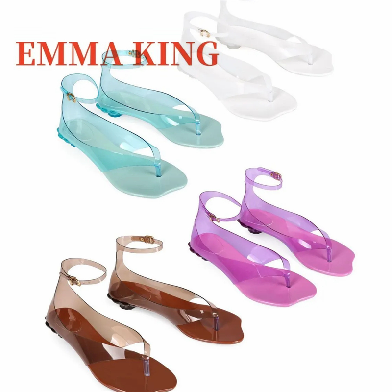 Sandálias Jelly Femininas, Nov - Clear Strap Heel avaliação e preço