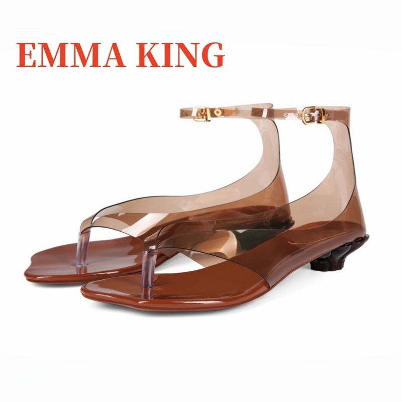 Sandálias Jelly Femininas, Nov - Clear Strap Heel avaliação e preço