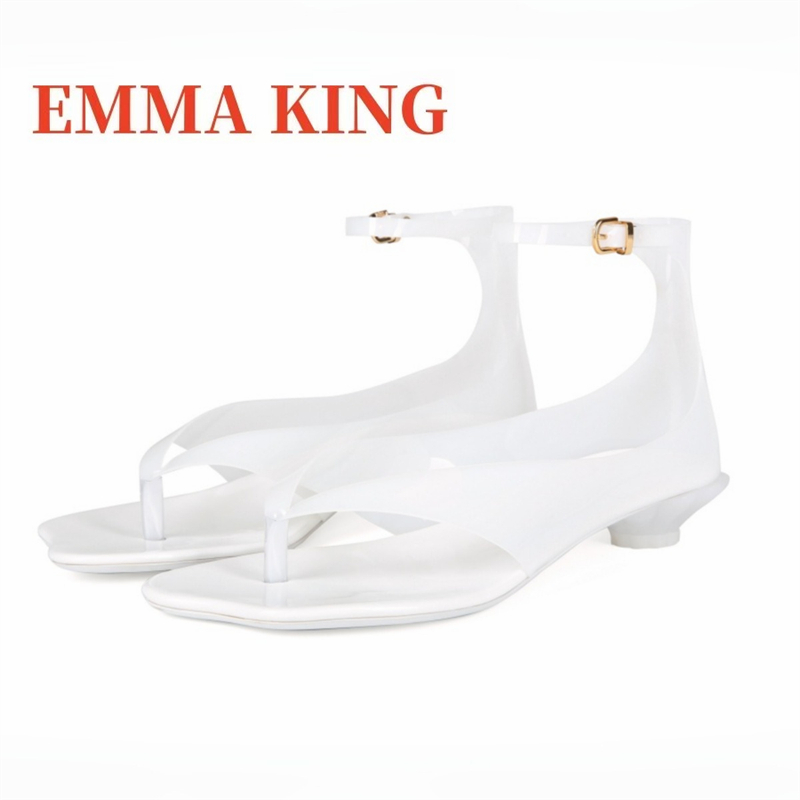 Sandálias Jelly Femininas, Nov - Clear Strap Heel avaliação e preço