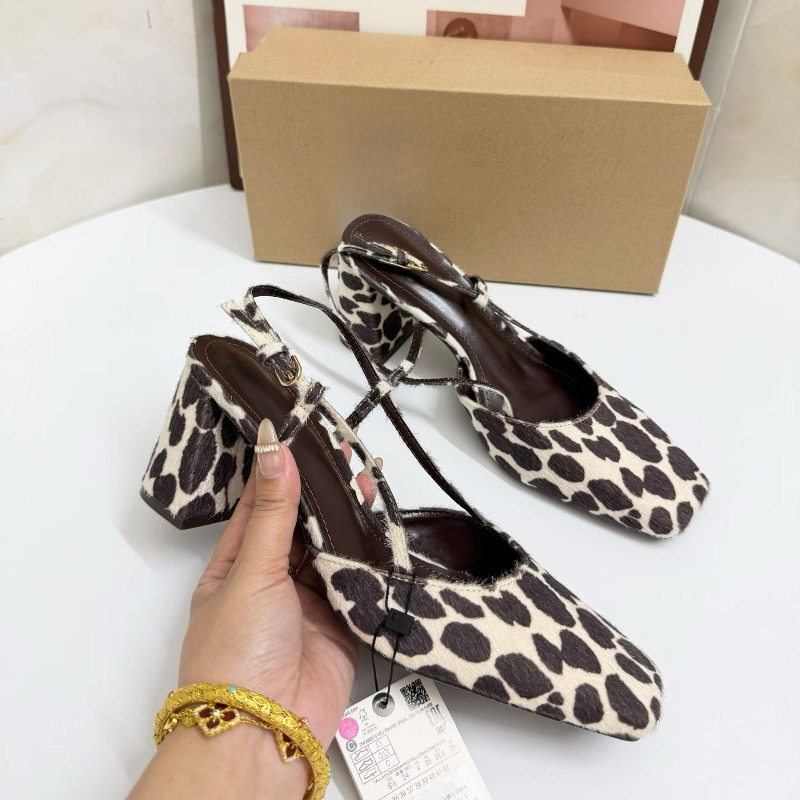 Sandálias Femininas Vintage co - Leopard Print Heels avaliação e preço