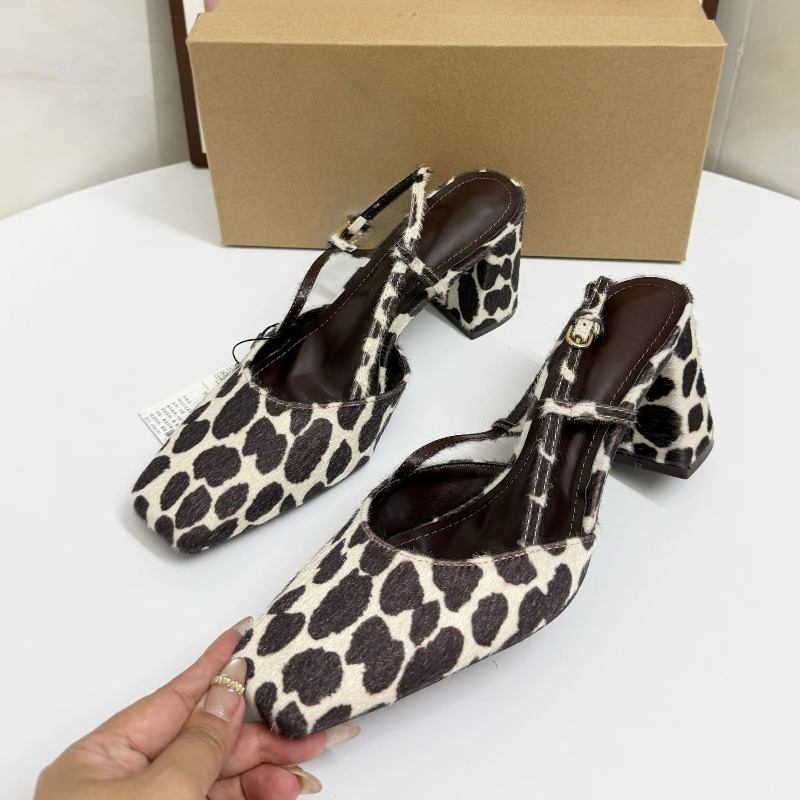 Sandálias Femininas Vintage co - Leopard Print Heels avaliação e preço