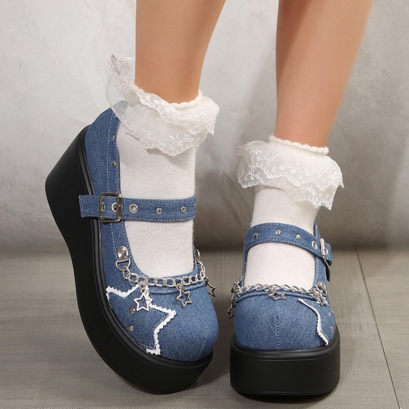 Sapatos de plataforma metálica - Women'S Shoes Back To School avaliação e preço
