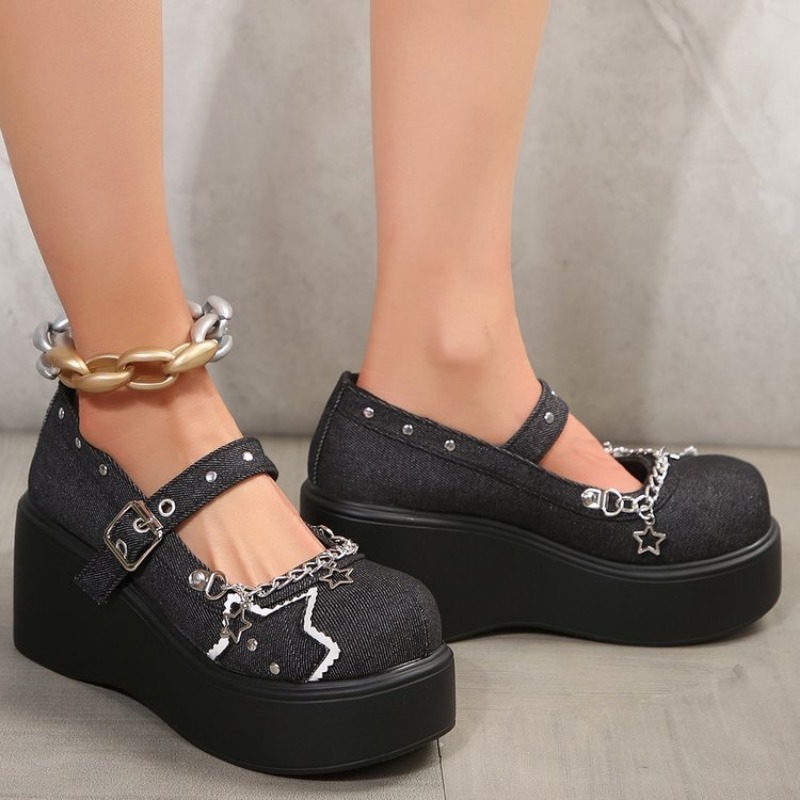 Sapatos de plataforma metálica - Women'S Shoes Back To School avaliação e preço