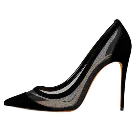 Sexy nude rosa preto camurça m - Women'S Shoes In Size 12 avaliação e preço