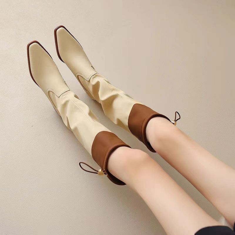 Damasco dedo do pé quadrado bo - Women Shoes Waterproof avaliação e preço