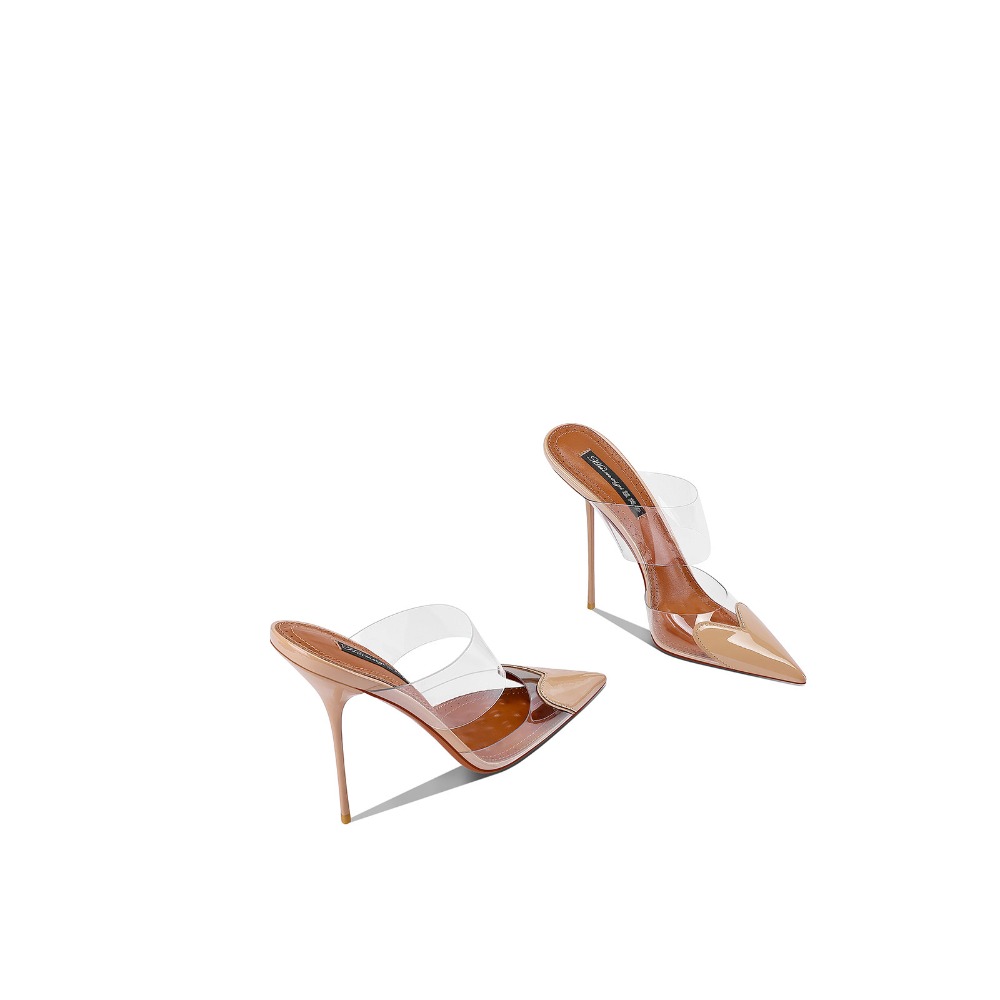 Novas Sandálias Pretas de Salt - Clear Strap Heel avaliação e preço