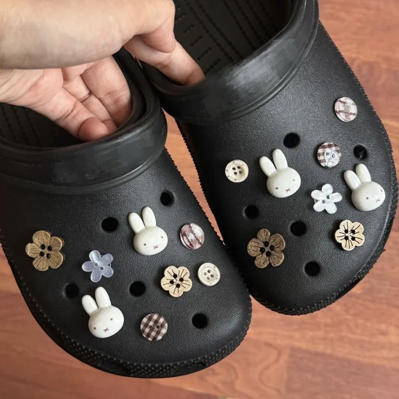 Enfeites de Sapato de Coelho e - Croc Style Clog avaliação e preço